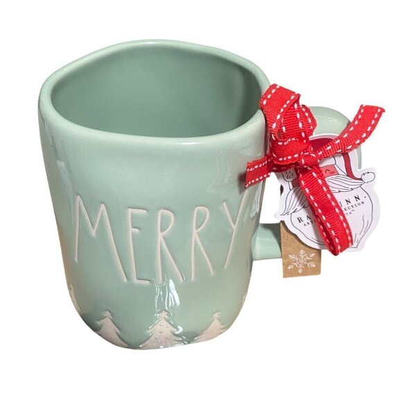NEW Rae Dunn MERRY Mint Ceramic Mug - Picture 2 of 5